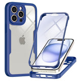 Folie de protectie Techsuit ColorVerse 360 Series + compatibil cu iPhone 15 Pro, Albastru