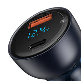 Incarcator Baseus Car (CCKX-C0G), Type-C PD65W, USB QC4.0, Gri
