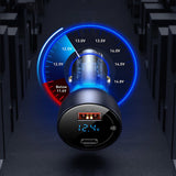 Incarcator Baseus Car (CCKX-C0G), Type-C PD65W, USB QC4.0, Gri