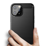 Husa de protectie Techsuit Carbon Silicone compatibil cu iPhone 13 Pro, Negru