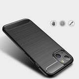Husa de protectie Techsuit Carbon Silicone compatibil cu iPhone 13 mini, Negru