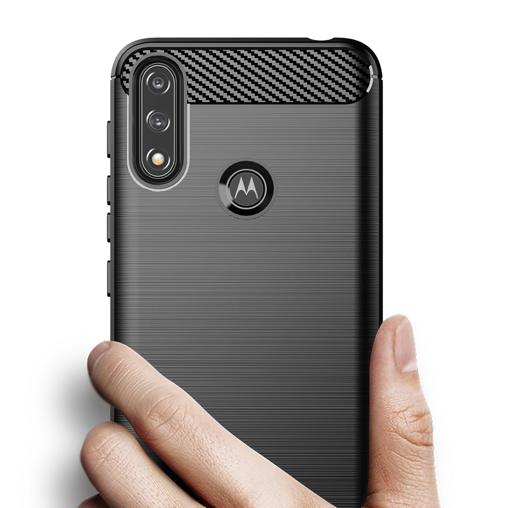 Husa de protectie Techsuit Carbon Silicone compatibil cu Motorola Moto E7 Power / Moto E7i Power, Negru