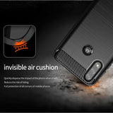 Husa de protectie Techsuit Carbon Silicone compatibil cu Motorola Moto E7 Power / Moto E7i Power, Negru