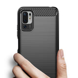 Husa pentru Xiaomi Redmi Note 10 5G / Poco M3 Pro 5G - Techsuit Carbon Silicone - Black
