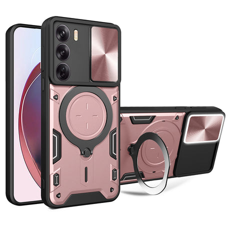 Husa de protectie Techsuit CamGuard Pro compatibil cu Oppo Reno12, Roz Auriu