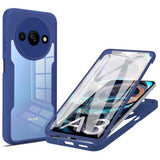 Folie de protectie Techsuit ColorVerse 360 Series + compatibil cu Xiaomi Redmi A3 / Redmi A3x, Albastru