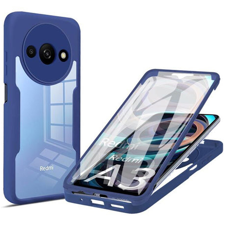 Folie de protectie Techsuit ColorVerse 360 Series + compatibil cu Xiaomi Redmi A3 / Redmi A3x, Albastru