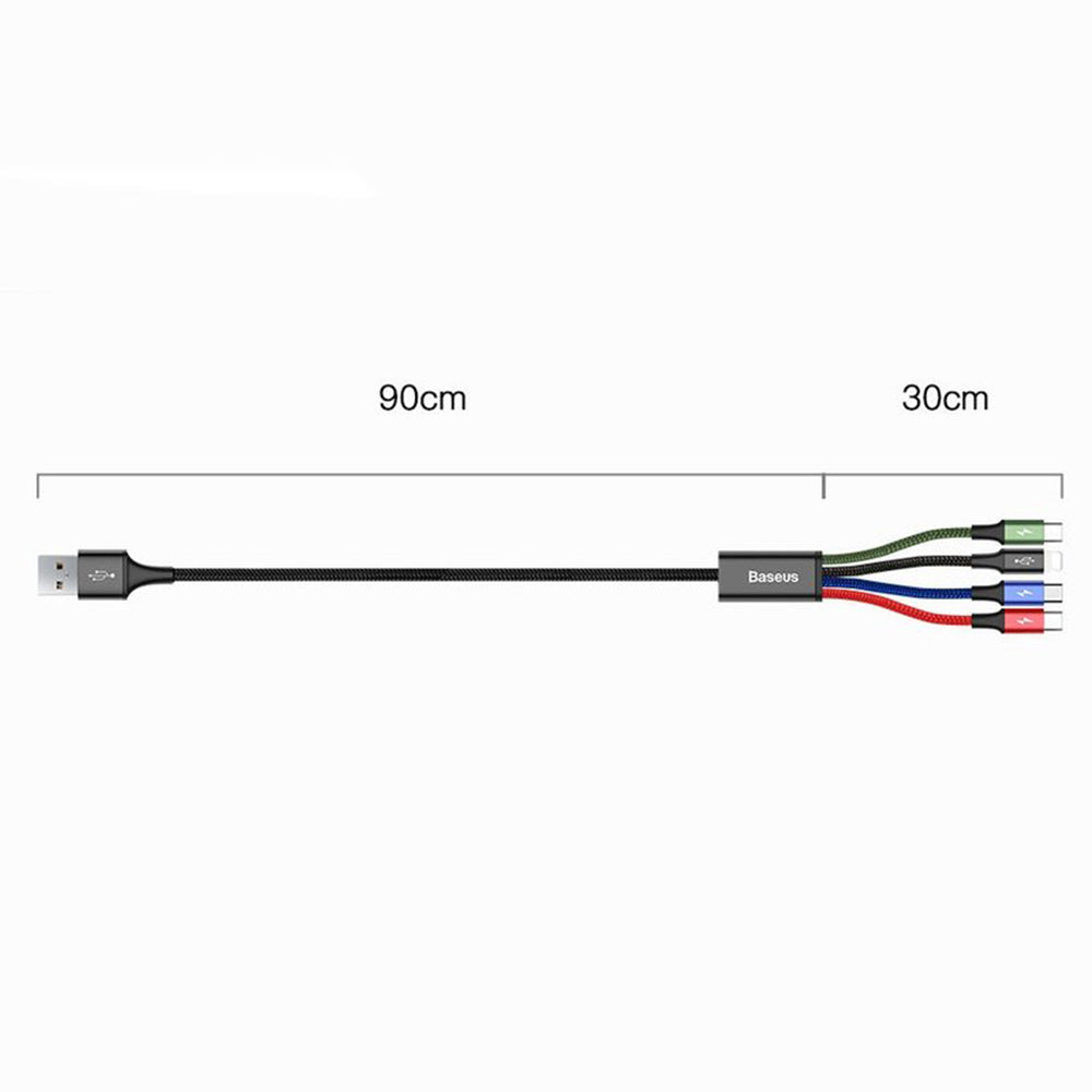 Cablu Baseus Rapid (CA1T4-A01), 4in1, 20W, 1.2m, Negru