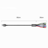 Cablu Baseus Rapid (CA1T4-A01), 4in1, 20W, 1.2m, Negru