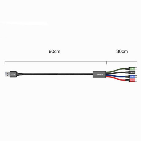 Cablu Baseus Rapid (CA1T4-A01), 4in1, 20W, 1.2m, Negru