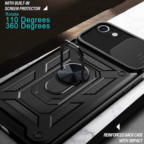 Husa de protectie Techsuit CamShield Series compatibil cu iPhone 16e / iPhone 17e, Negru