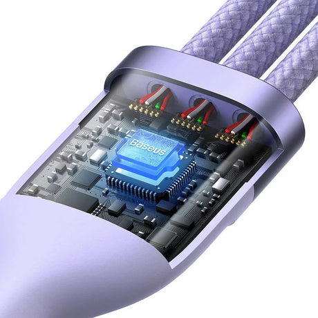 Cablu Baseus Flash Series 2 (CASS030005), Fast Charge, USB to Type-C, Lightning, Micro-USB, 100W, 1.2 m, Mov