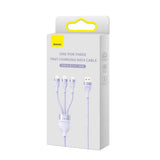 Cablu Baseus Flash Series 2 (CASS030005), Fast Charge, USB to Type-C, Lightning, Micro-USB, 100W, 1.2 m, Mov