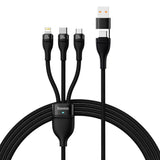 Cablu Baseus Flash Series 2 (CASS030101), Type-C/Lightning/Micro-USB, 100W, 1.2m, Negru