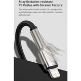 Cablu Baseus Cafule Series Metal (CATLJK-A05), Type-C to Lightning, Fast Charging PD20W, 480Mbps, 2.4A, 1m, Mov