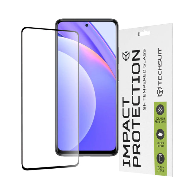 Folie de protectie Techsuit 111D Full Cover / Full Glue Glass compatibil cu Xiaomi Mi 10T Lite 5G, Negru