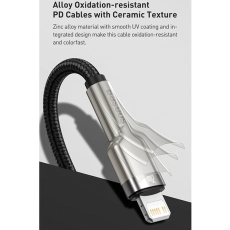 Cablu Baseus Cafule Series Metal (CATLJK-B05), Type-C to Lightning, 20W, 2m, Mov