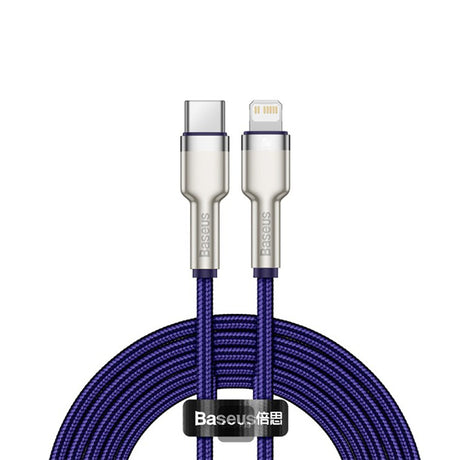 Cablu Baseus Cafule Series Metal (CATLJK-B05), Type-C to Lightning, 20W, 2m, Mov