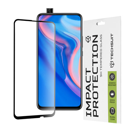 Folie de protectie Techsuit 111D Full Cover / Full Glue Glass compatibil cu Huawei P Smart Z / Y9 Prime 2019, Negru