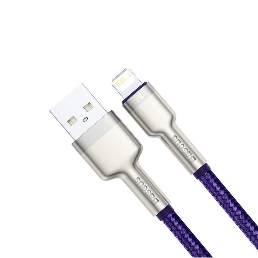 Cablu Baseus Cafule Series Metal (CALJK-A05), USB to Lightning, 2.4A, 480Mbps, 1m, Mov