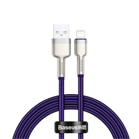 Cablu Baseus Cafule Series Metal (CALJK-A05), USB to Lightning, 2.4A, 480Mbps, 1m, Mov