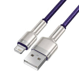 Cablu Baseus Cafule Series Metal (CALJK-A05), USB to Lightning, 2.4A, 480Mbps, 1m, Mov
