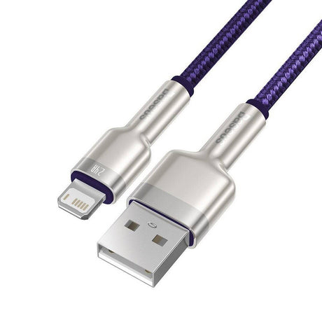 Cablu Baseus Cafule Series Metal (CALJK-A05), USB to Lightning, 2.4A, 480Mbps, 1m, Mov