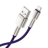 Cablu Baseus Cafule Series Metal (CALJK-A05), USB to Lightning, 2.4A, 480Mbps, 1m, Mov