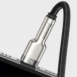 Cablu Baseus Cafule Series Metal (CALJK-A05), USB to Lightning, 2.4A, 480Mbps, 1m, Mov