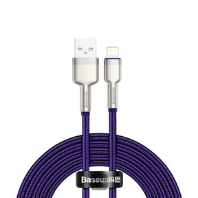 Cablu Baseus Cafule Series Metal (CALJK-B05), USB to Lightning 2.4A, 2m, Mov