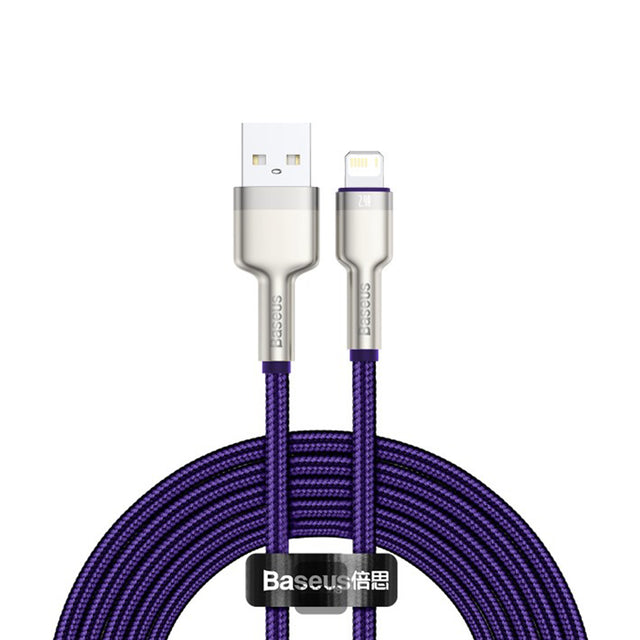 Cablu Baseus Cafule Series Metal (CALJK-B05), USB to Lightning 2.4A, 2m, Mov