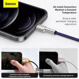 Cablu Baseus Cafule Series Metal (CALJK-B05), USB to Lightning 2.4A, 2m, Mov