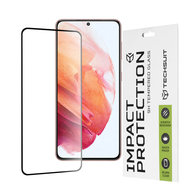 Folie sticlă Techsuit pentru Galaxy S21 5G, neagră