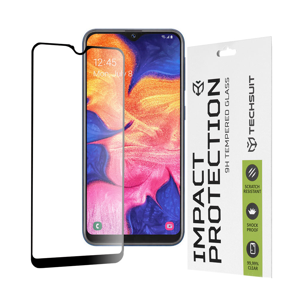 Folie de protectie Techsuit 111D Full Cover / Full Glue Glass compatibil cu Samsung Galaxy A10e / A20e, Negru