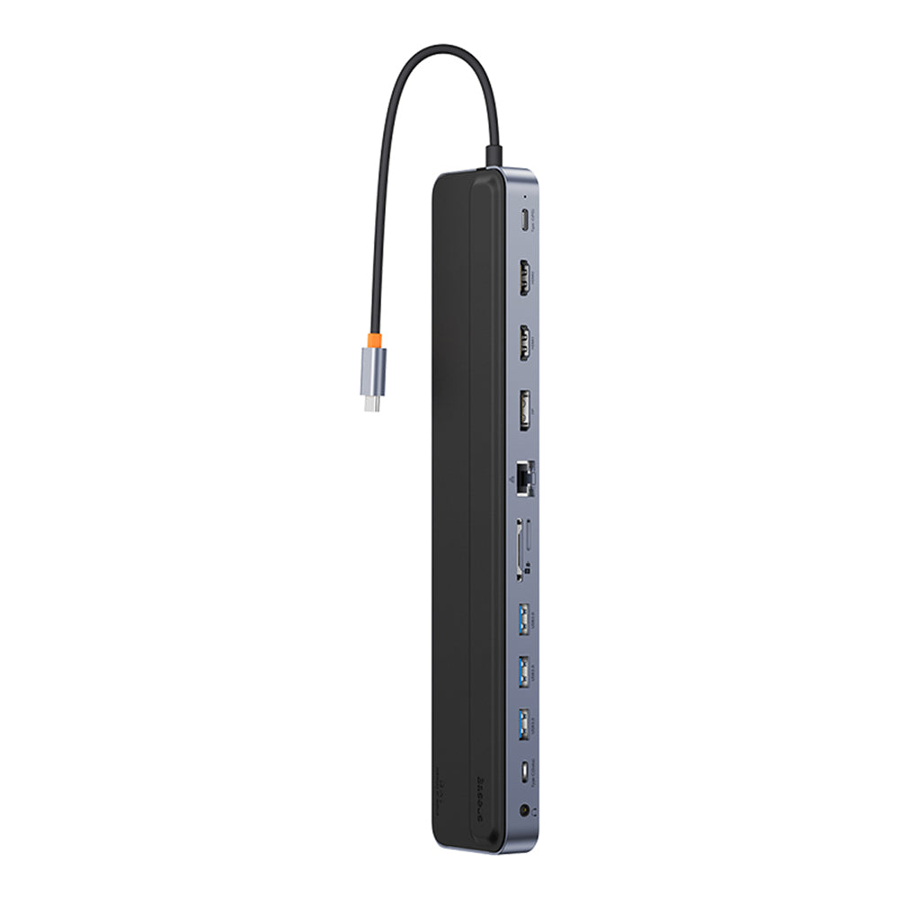 Hub Baseus EliteJoy Gen2 (WKSX030213), Type-C to HDMI x2 / USB3.0 x3 / RJ45, Negru