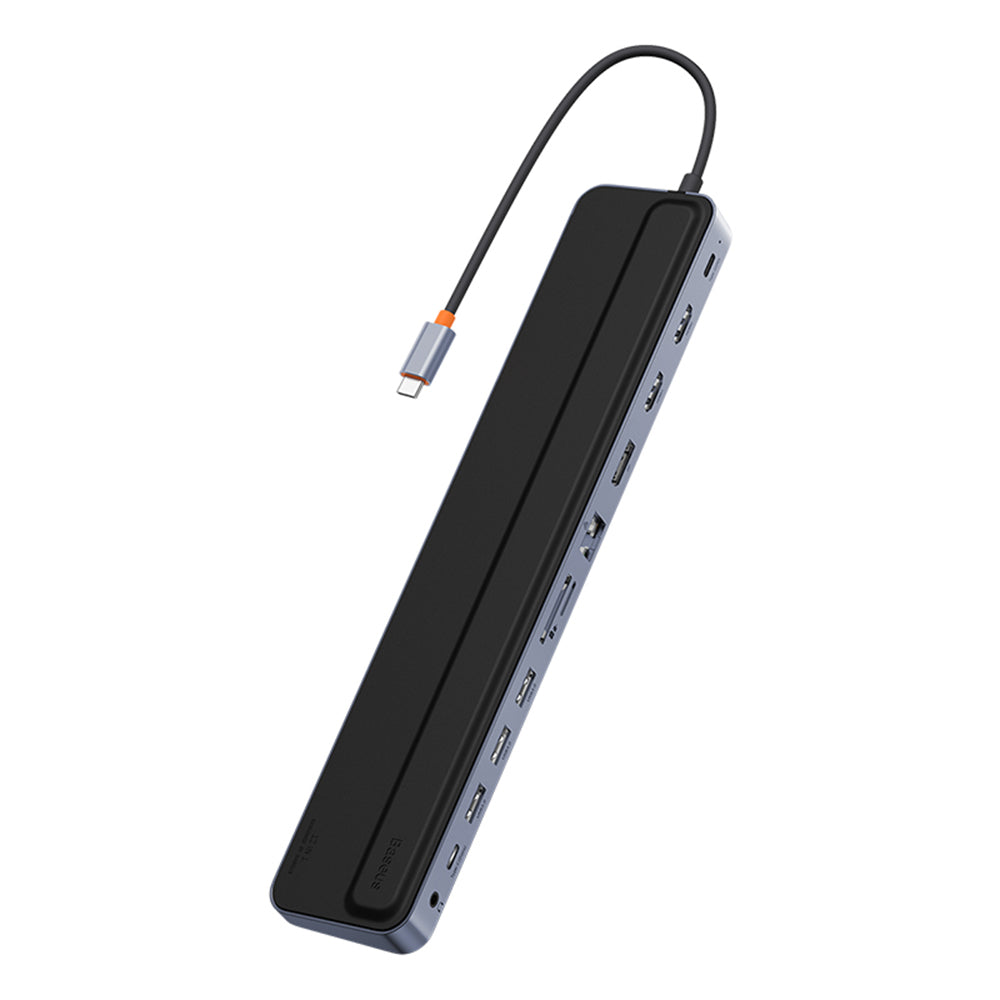 Hub Baseus EliteJoy Gen2 (WKSX030213), Type-C to HDMI x2 / USB3.0 x3 / RJ45, Negru