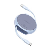 Cablu Baseus Pathfinder Series (P10368400311-00), Type-C to Type-C, 100W, 1m, Retractable, Galaxy Blue