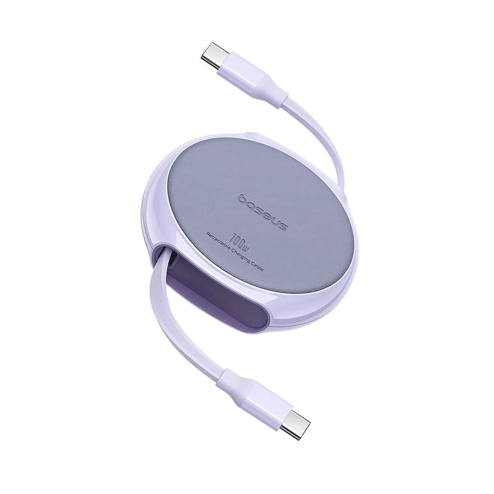 Cablu Baseus Pathfinder Series (P10368400511-00), Type-C to Type-C, 100W, 1m, Retractable, Nebula Purple