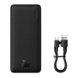 Baterie externa Baseus Airpow (PPQD090001), USB, Type-C, Micro-USB, 20W, 10000mAh, with Cable Type-C, Negru