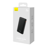 Baterie externa Baseus Airpow (PPQD090001), USB, Type-C, Micro-USB, 20W, 10000mAh, with Cable Type-C, Negru
