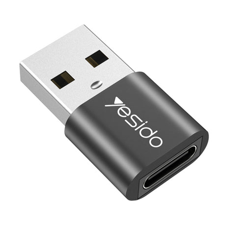 Adaptor Yesido OTG Adapter (GS09), USB to Type-C, Plug & Play, 5Gbps, Negru