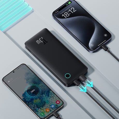 Baterie externa Baseus Airpow Lite (P10067500123-00), USB, Type-C, 15W, 10000mAh, with Cable Type-C, 30cm, Negru Cosmic