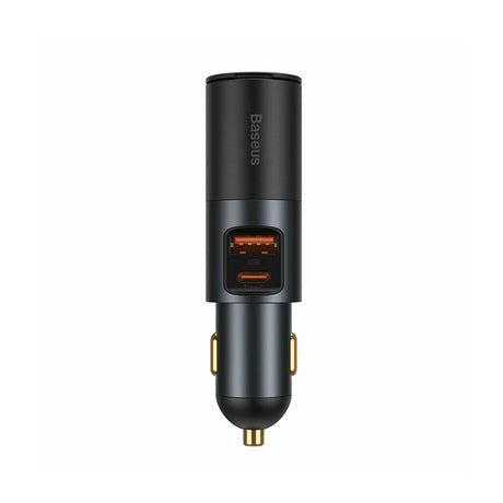 Incarcator Baseus Car Share Together (CCBT-C0G), with Cigarette Lighter Expansion, USB-A, Type-C, 120W, Gri