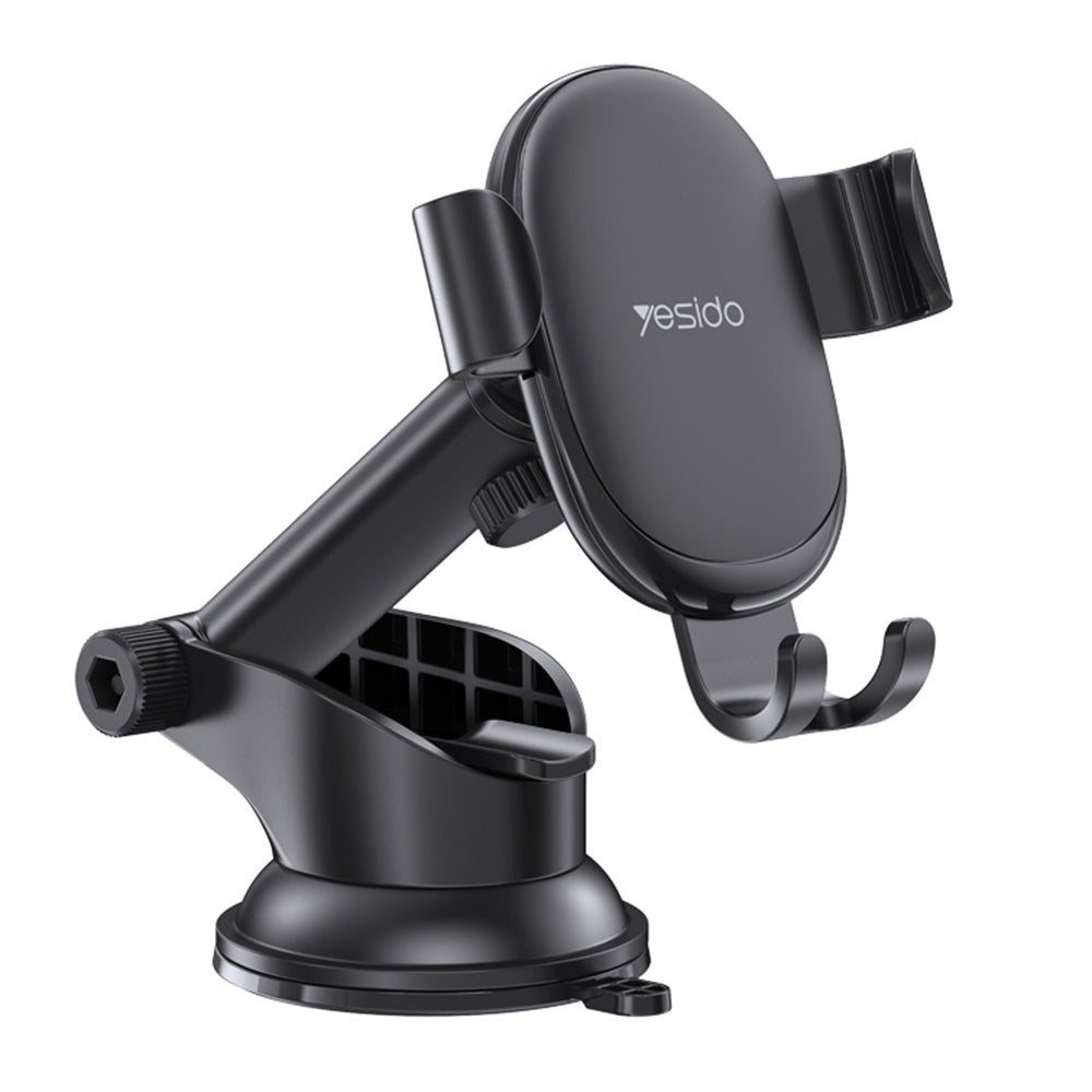Suport Yesido (C120), Gravity Grip, Extendable Arm for Dashboard, Windshield, Negru