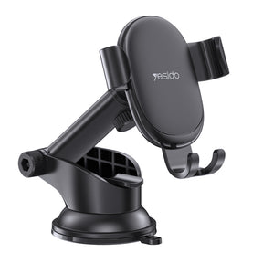 Suport Yesido (C120), Gravity Grip, Extendable Arm for Dashboard, Windshield, Negru