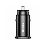 Incarcator Baseus Car Square Metal Series (CCALL-DS01), 2x USB, Quick Charge 3.0, SCP, AFC, 30W, Negru