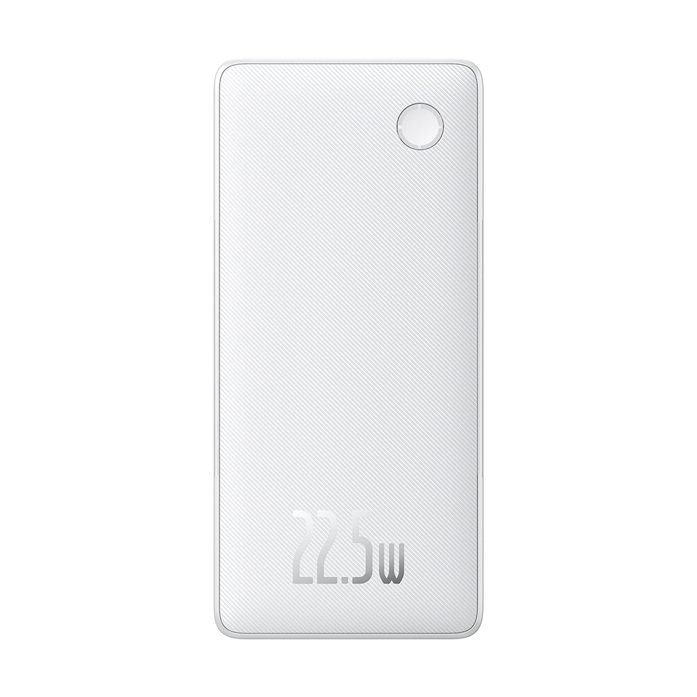 Baterie externa Baseus Airpow Air Lite (P10067501213-00), USB, Type-C, Dual Cable USB-C, Lightning, 22.5W, 10000mAh, Alb