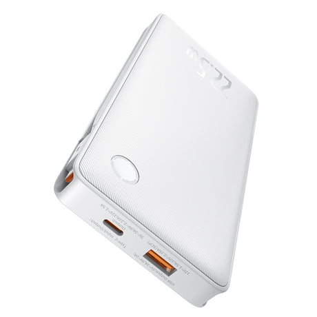 Baterie externa Baseus Airpow Air Lite (P10067501213-00), USB, Type-C, Dual Cable USB-C, Lightning, 22.5W, 10000mAh, Alb