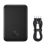 Baterie externa Baseus Mini Air (P10059002113-00), Type-C, MagSafe Charging, 20W, 6000mAh, with Cable Type-C, 30cm, Negru