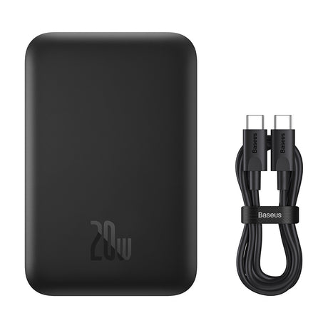 Baterie externa Baseus Mini Air (P10059002113-00), Type-C, MagSafe Charging, 20W, 6000mAh, with Cable Type-C, 30cm, Negru